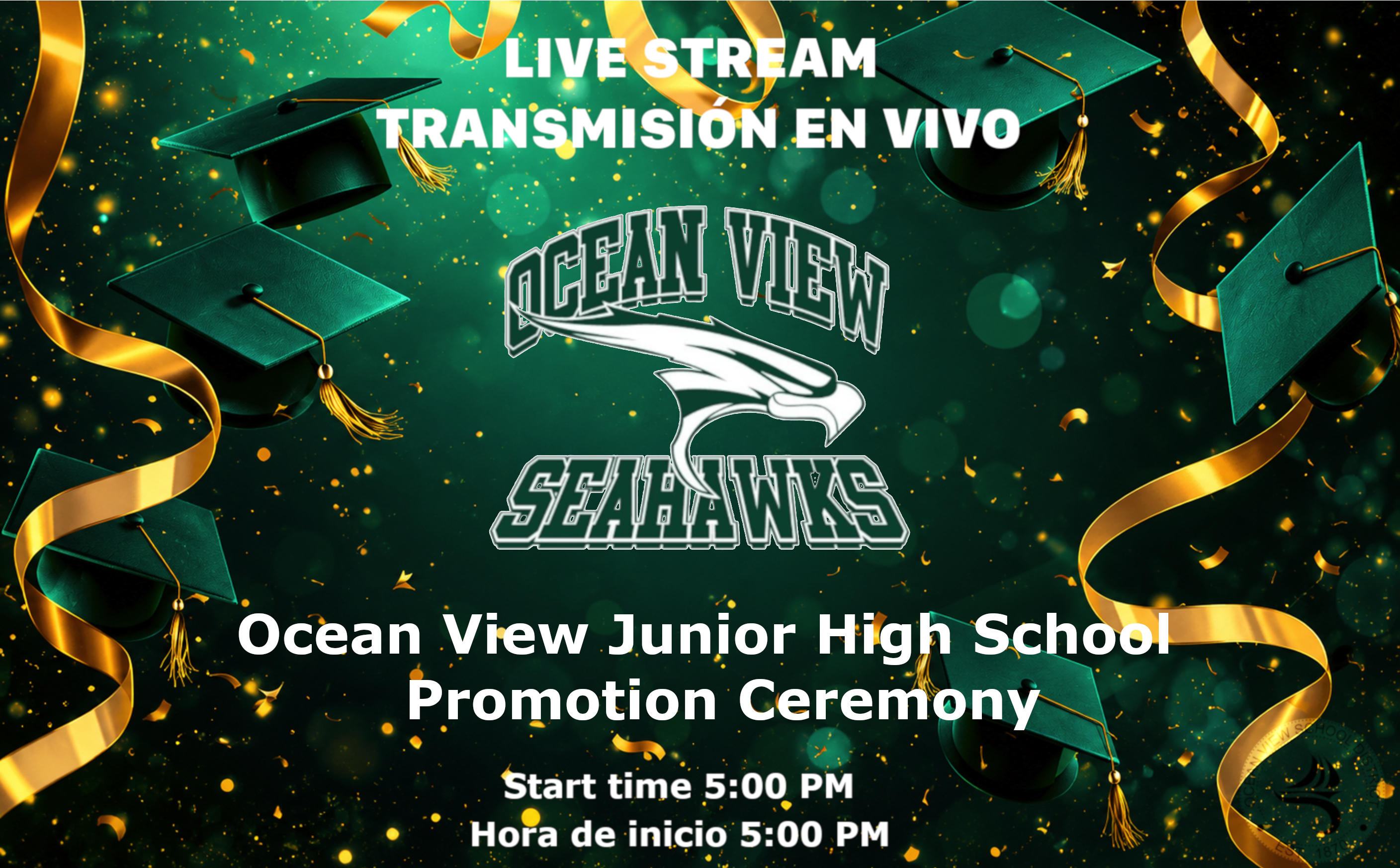 Promotion Ceremony Start time 5:00 pm 